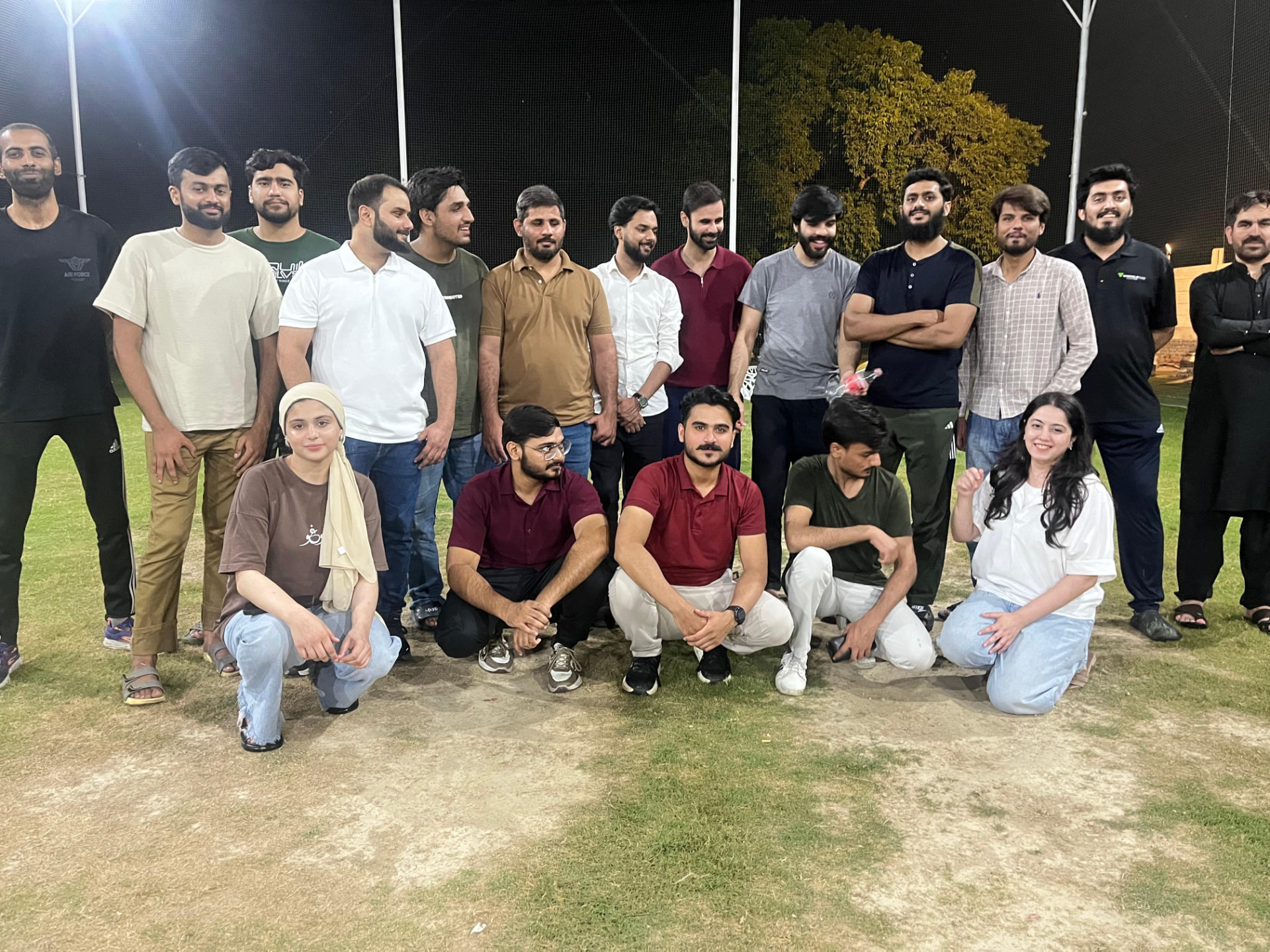 Team on the pitch